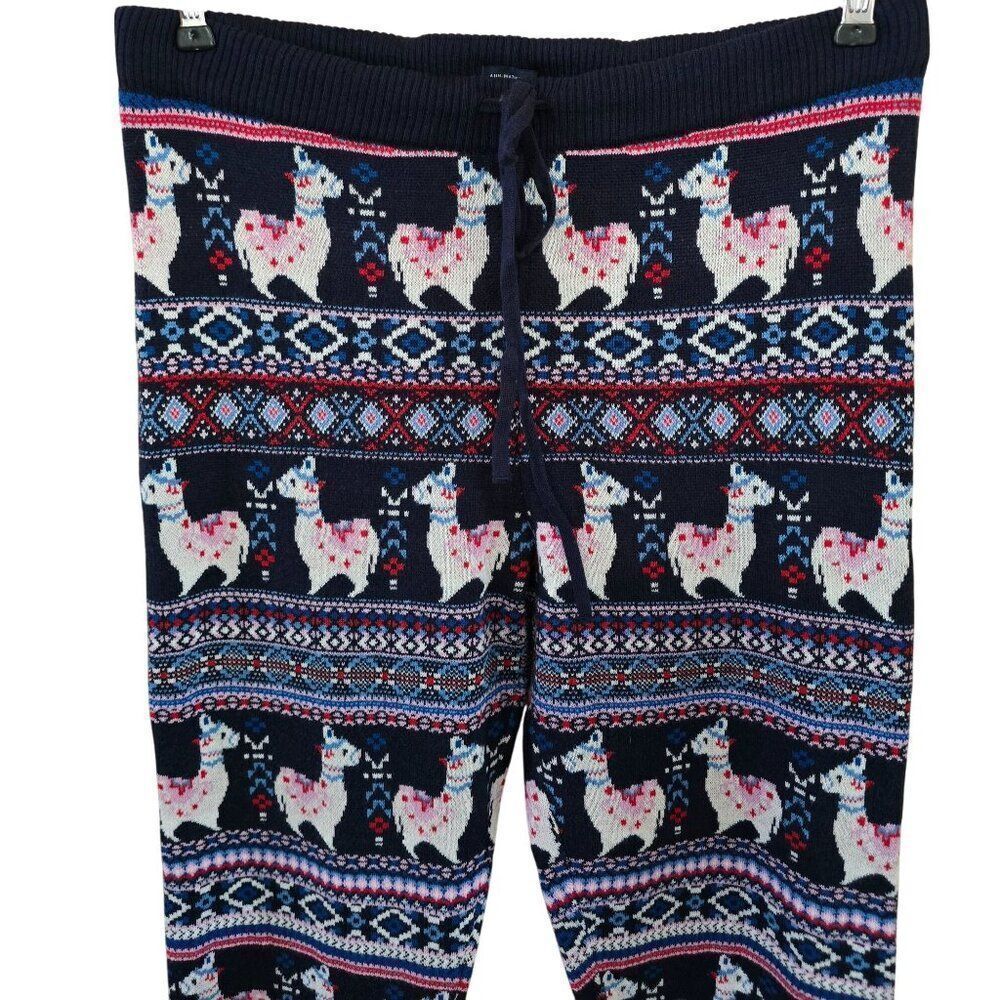 Drama Llama Print Knit Joggers Cozy Warm animal print warm soft fun lounge sleep